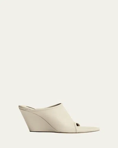 Christen Strap Stretch 75 Leather Wedge Mules