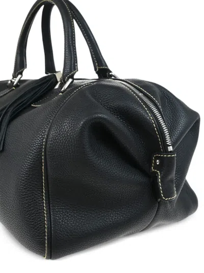 Pre-owned Chanel 2003 Two-way Duffle Bag In Black