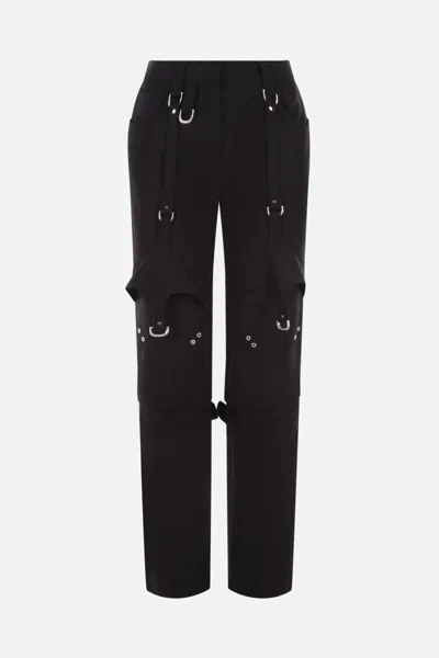 Off-white Black Stretch Polyester Blend Cargo Pant