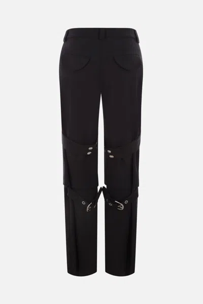 Off-white Black Stretch Polyester Blend Cargo Pant