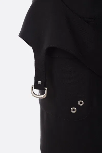 Off-white Black Stretch Polyester Blend Cargo Pant