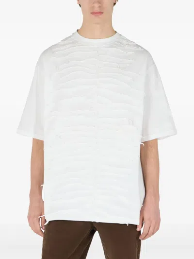 Roberto Cavalli T-shirt With Textured Zebra Pattern