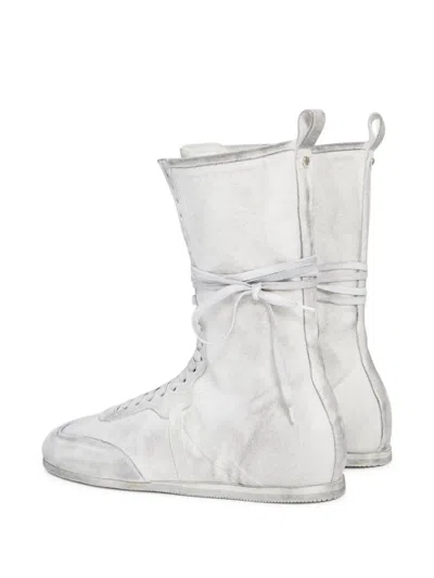 Ann Demeulemeester Fides Soft High-top Boxing Sneakers In White