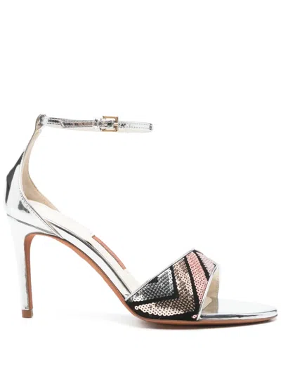 Missoni Sandal With Adjustable Strap And Zig Zag Pattern In Multi
