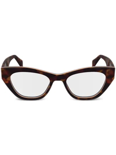 Paul Smith Brille Mit Geometrischem Gestell In Brown