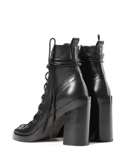 Ann Demeulemeester Woman Ankle Boots Black Size 11 Leather In Multicolor