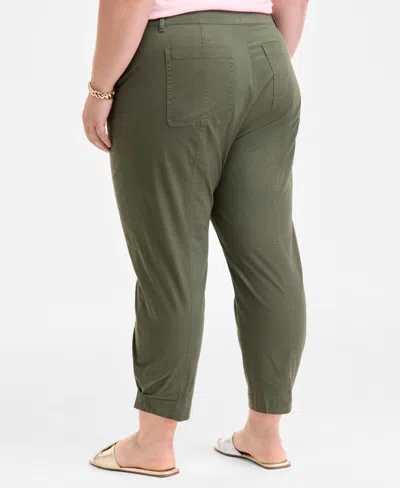 On 34th Trendy Plus Size Tapered Ankle Pants, Exclusively At Macy's In Green