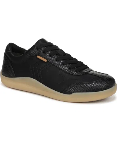 Dr. Scholl's Women's Be True Court Inspired Lace Up Sneakers In Black