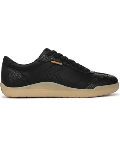 Dr. Scholl's Women's Be True Court Inspired Lace Up Sneakers In Black