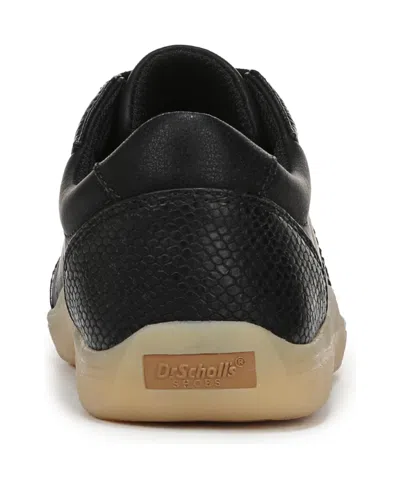 Dr. Scholl's Women's Be True Court Inspired Lace Up Sneakers In Black