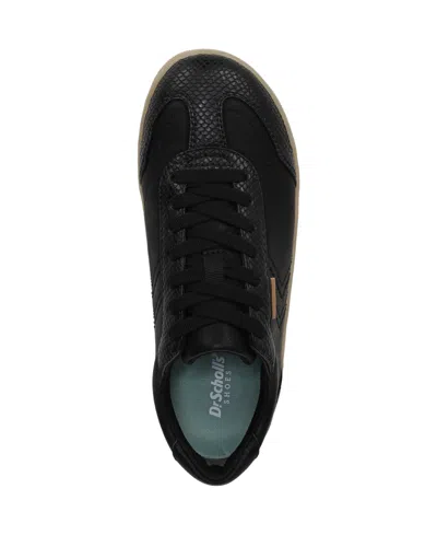 Dr. Scholl's Women's Be True Court Inspired Lace Up Sneakers In Black