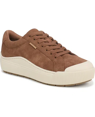 Dr. Scholl's Women's Time Off Lace Up Platform Sneakers In Brown