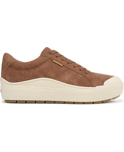 Dr. Scholl's Women's Time Off Lace Up Platform Sneakers In Brown