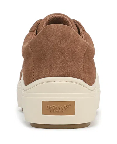 Dr. Scholl's Women's Time Off Lace Up Platform Sneakers In Brown