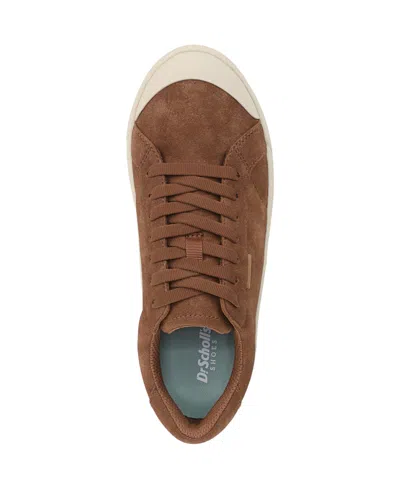 Dr. Scholl's Women's Time Off Lace Up Platform Sneakers In Brown