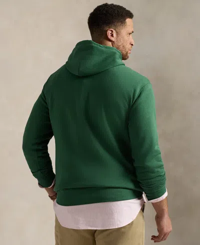 Polo Ralph Lauren Green Hoodie With Drawstring Hood And Logo Print On The Front In Cotton Blend Man In Green