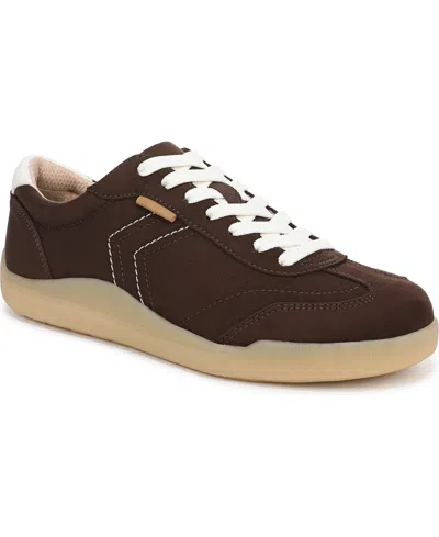 Dr. Scholl's Women's Be True Court Inspired Lace Up Sneakers In Brown