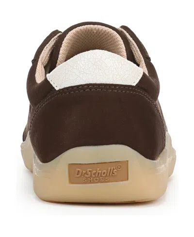 Dr. Scholl's Women's Be True Court Inspired Lace Up Sneakers In Brown