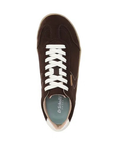 Dr. Scholl's Women's Be True Court Inspired Lace Up Sneakers In Brown