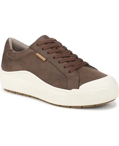 Dr. Scholl's Women's Time Off Lace Up Platform Sneakers In Brown