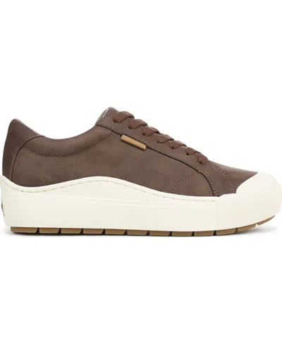 Dr. Scholl's Women's Time Off Lace Up Platform Sneakers In Brown