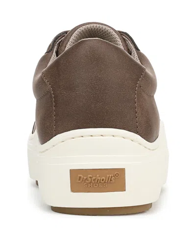 Dr. Scholl's Women's Time Off Lace Up Platform Sneakers In Brown