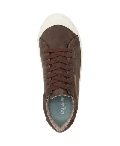 Dr. Scholl's Women's Time Off Lace Up Platform Sneakers In Brown