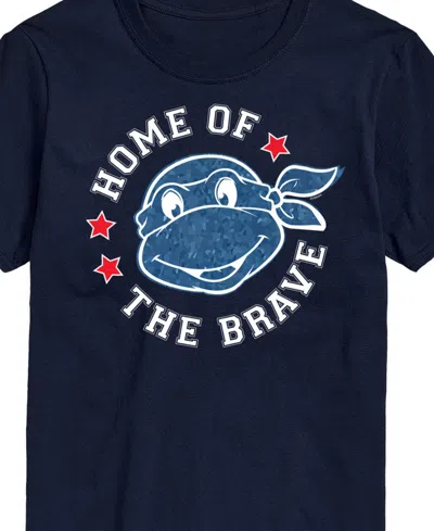 Airwaves Men's Teenage Mutant Ninja Turtles Americana Home Of Brave Short Sleeve T-shirt