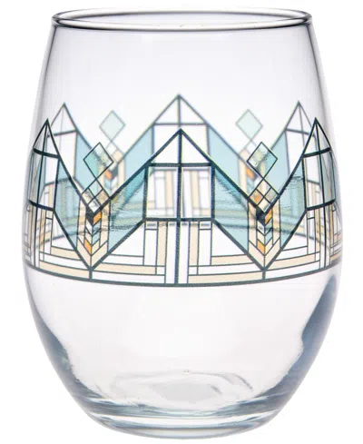 Frank Lloyd Wright Lake Geneva Tulip Stemless Wine Glasses, Set Of 4