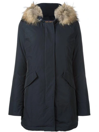 Shop Woolrich Hooded Padded Parka - Blue