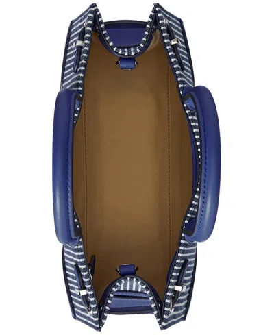 Ralph Lauren Devyn Small Striped Canvas Tote Bag