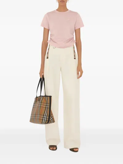 Burberry Drawstring Ruched Crop T-shirt