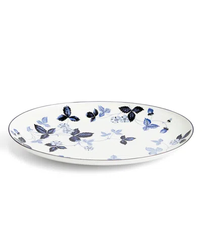 Wedgwood Wild Strawberry Inky Blue Oval Plate