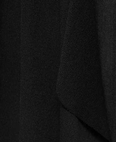 Mango Open Front Cardigan In Black