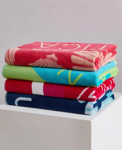 Nautica Turtle Beach Jacquard Beach Towel Set, 68" X 36"