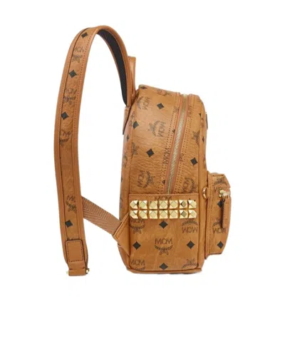 Mcm Canvas Backpack Featuring Adjustable Straps