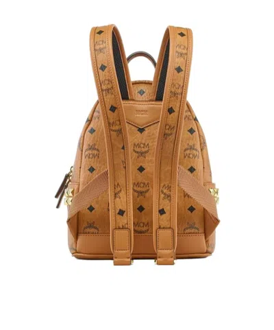 Mcm Canvas Backpack Featuring Adjustable Straps