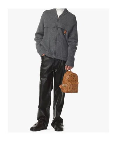 Mcm Canvas Backpack Featuring Adjustable Straps