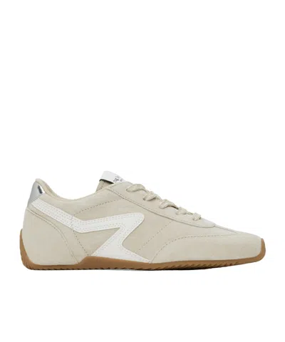 Rag & Bone Beige Suede Ultra Slim Retro Runner Sneakers