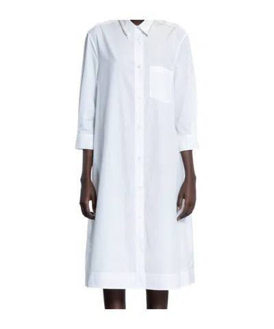 Simone Rocha Elongated Cuff Button Placket Cotton-poplin Shirt In White