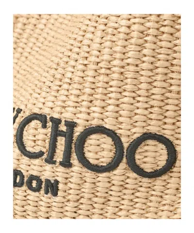 Jimmy Choo Large Raffia Drawstring Tote Bag