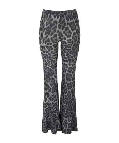 Stella Mccartney Flared High-waisted Leggings Leopard Print In Animal Print