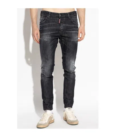 Dsquared2 Logo Patch Slim Cut Jeans