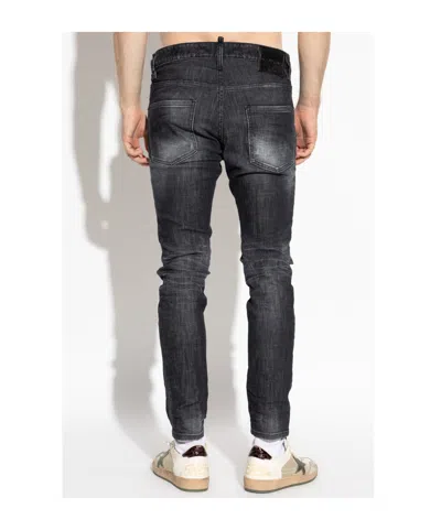 Dsquared2 Logo Patch Slim Cut Jeans