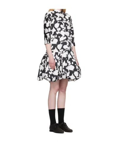 Comme Des Garçons Printed Pattern Dress In Black