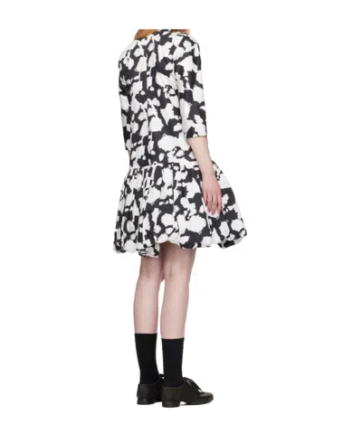 Comme Des Garçons Printed Pattern Dress In Black