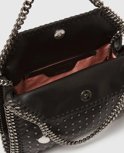 Stella Mccartney Falabella Studded Chain-trim Vegan Leather Tote Bag In Metallic