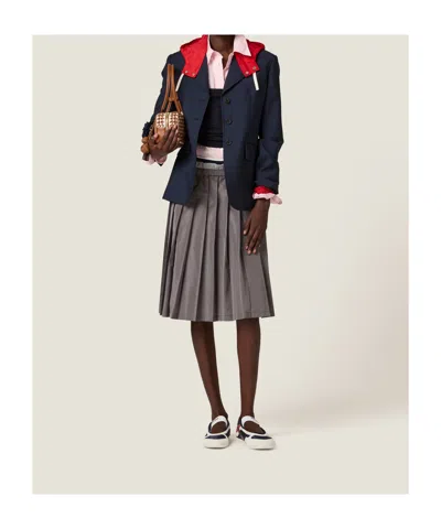 Miu Miu Technical Silk Skirt