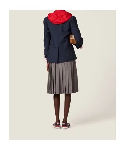 Miu Miu Technical Silk Skirt