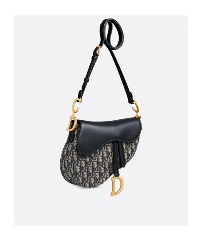 Dior Medium Flap Shoulder Bag In Black